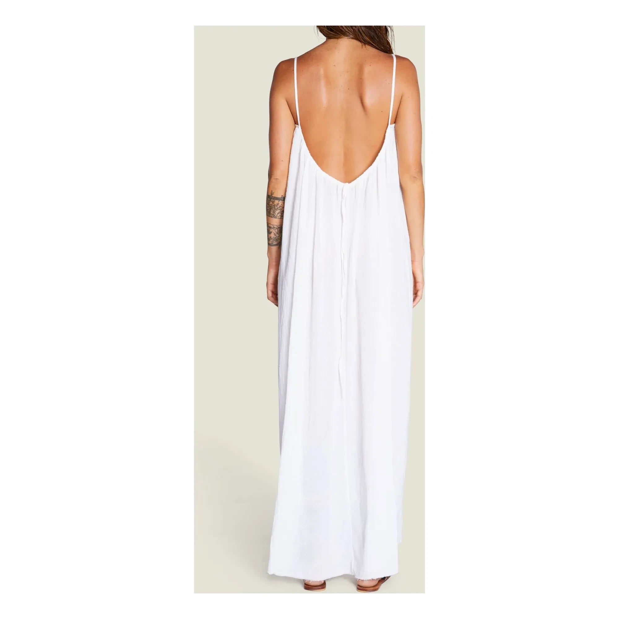 Maison Saint Julien - Vestido de gasa de algodón Palm Beach | Crudo