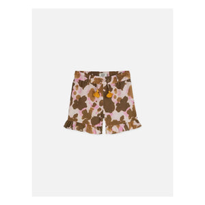 Scotch & Soda - Shorts de lino arrugado con volantes | Marrón