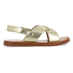 Pom d'Api - Sandalias Metálicas Cruzadas Plagette | Dorado