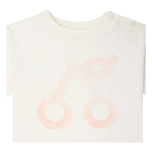 Bonpoint - Camiseta de algodón orgánico Cai Cereza | Crema