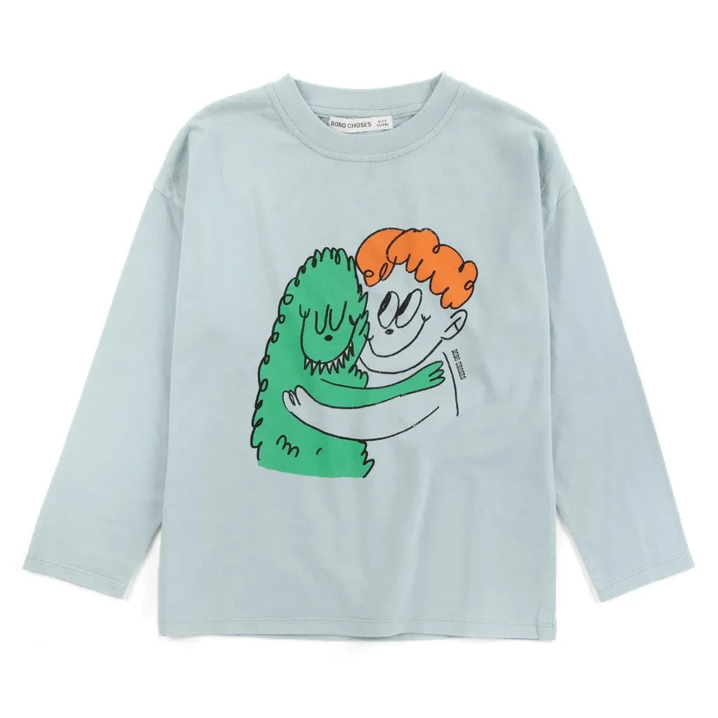 Bobo Choses - Camiseta Monster de algodón orgánico | Azul claro