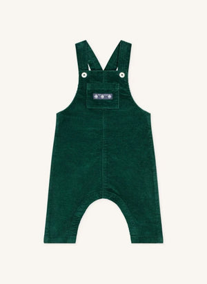 Petit Bateau - Peto de terciopelo de algodón orgánico | Verde cromo