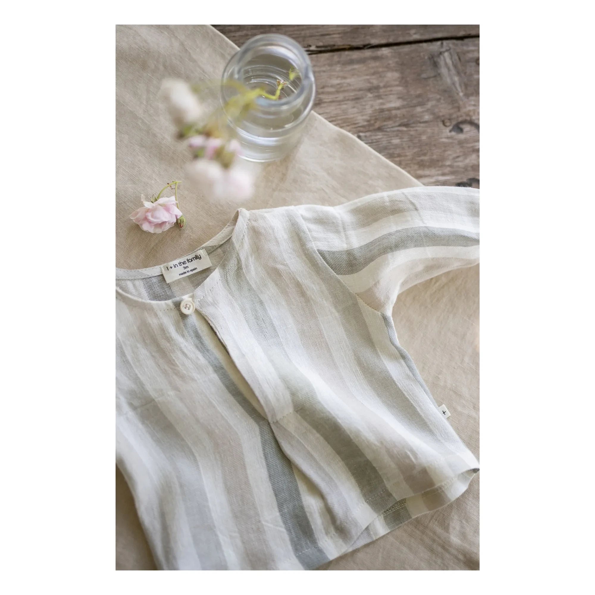 1+ in the family - Camisa de lino a rayas Casavells | Crudo