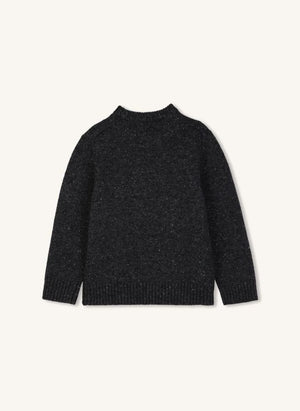 Zadig & Voltaire - Suéter bordado en lana de roca gris antracita