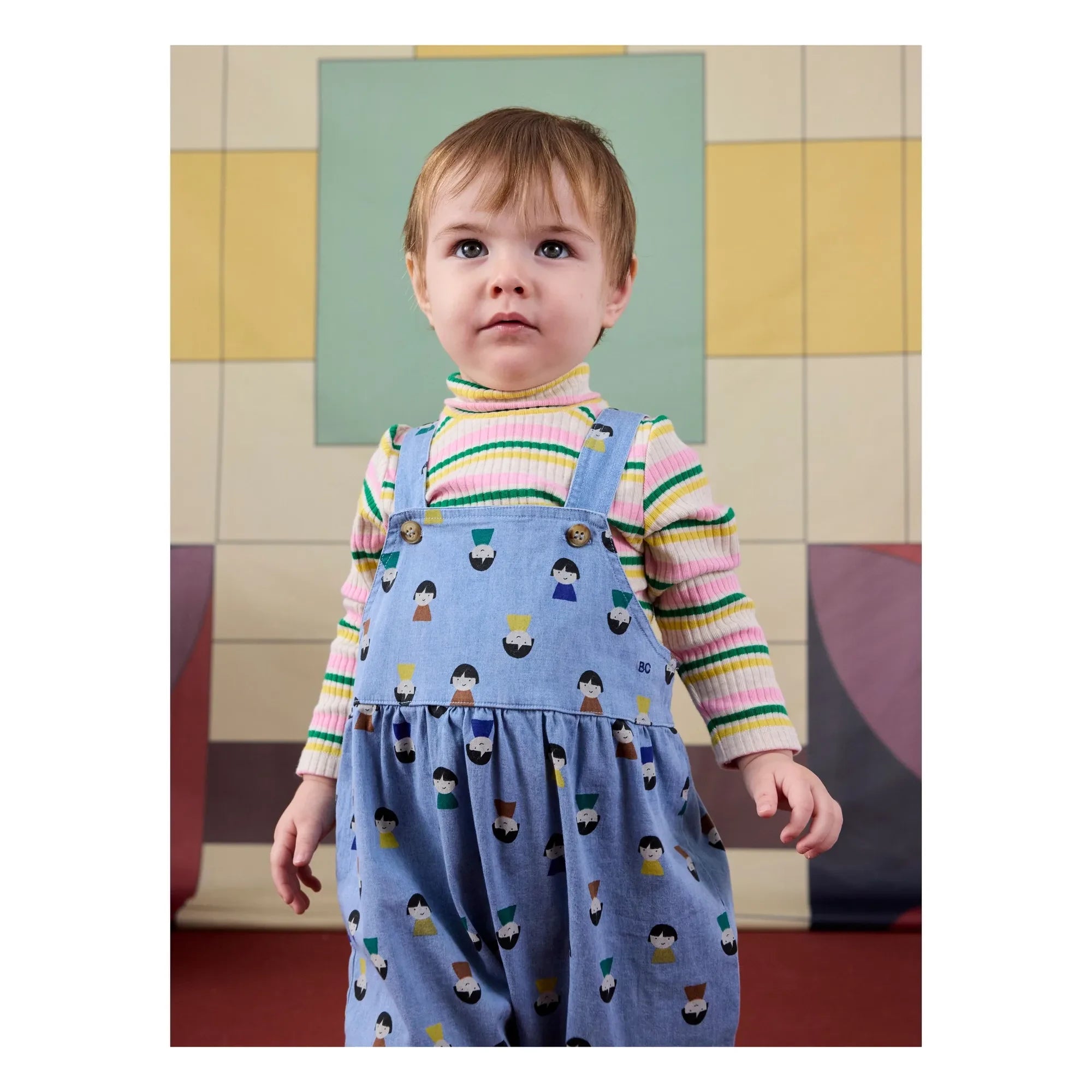 Bobo Choses - Jersey de cuello alto acanalado a rayas | Crudo