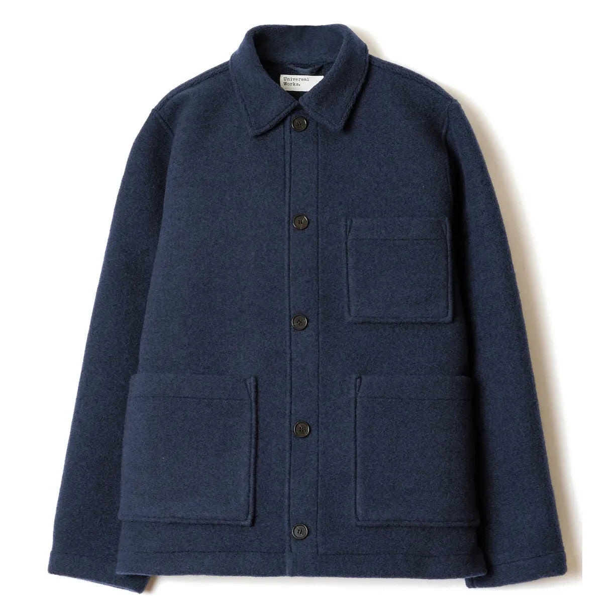 Universal Works - Tag Wool Overshirt | Azul oscuro
