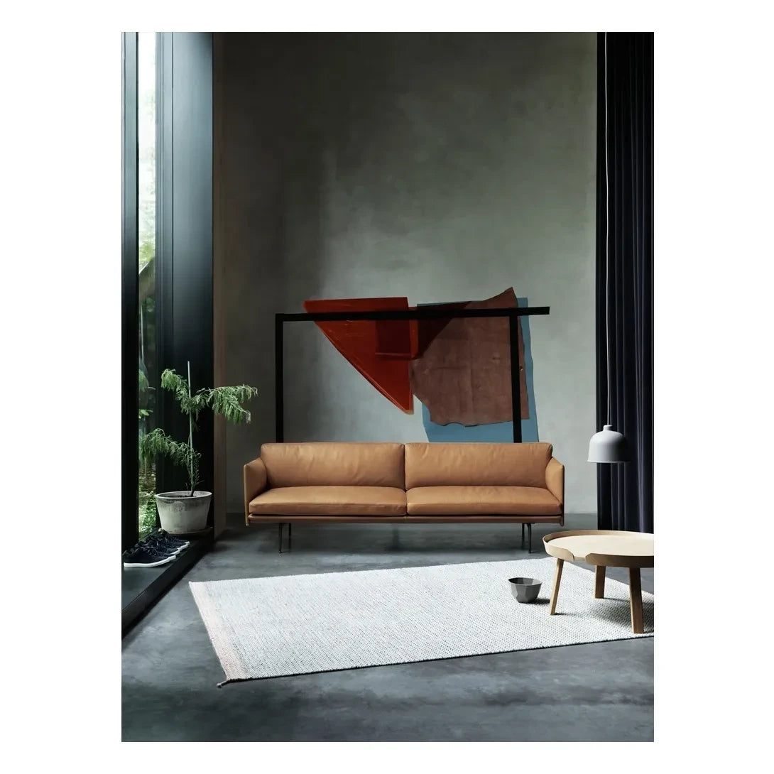 Muuto - Sofá de Piel Outline de 3 plazas | Coñac