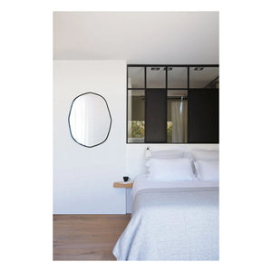 M Nuance - Espejo Contorno Negro Extra Liso Biselado - Asimétrico 66 x 85 cm | Negro