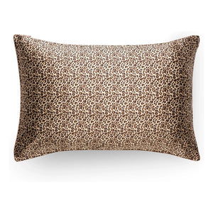 Emily's Pillow - Funda de almohada de seda de morera con estampado de leopardo