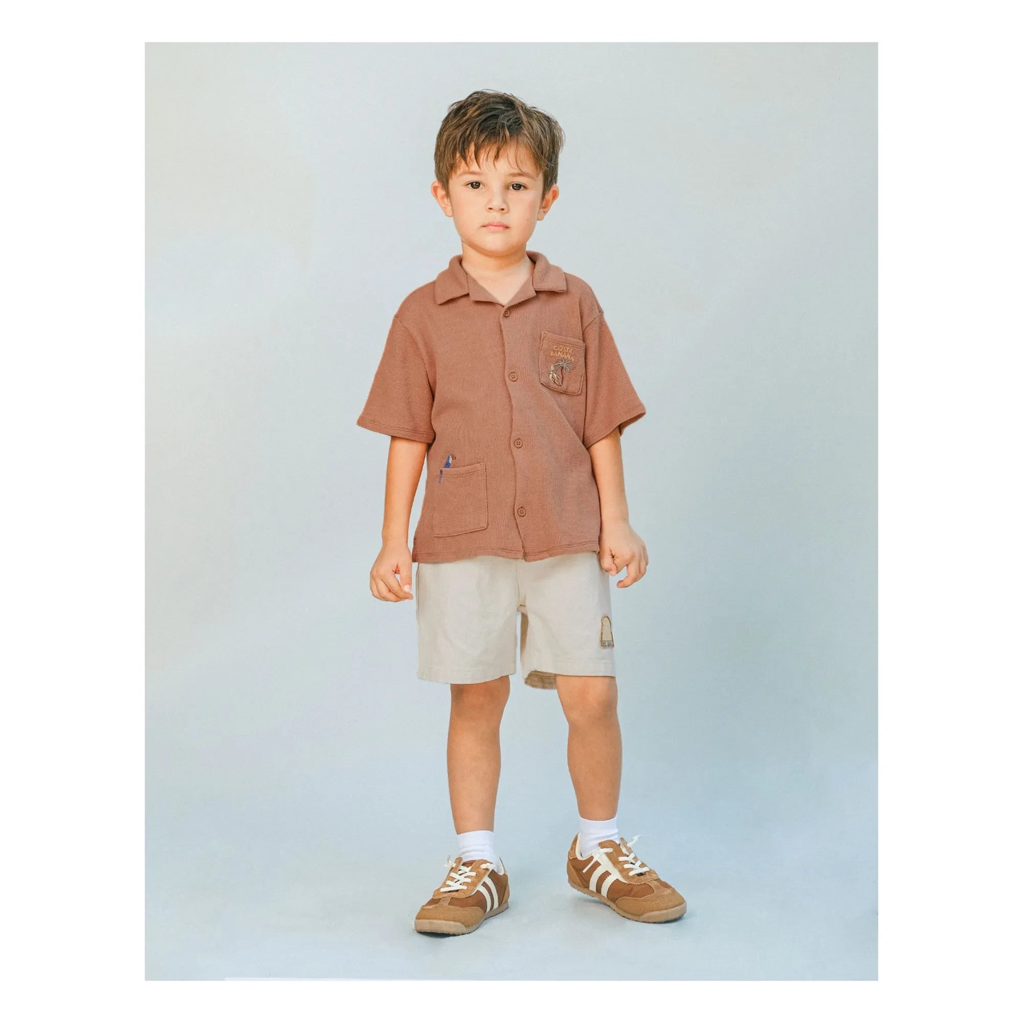 Gingersnaps - Tommy Toucan Gaufrée Camisa | Marrón