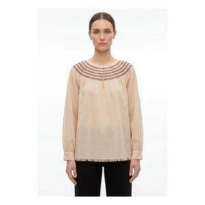 Hod - Blusa Fruncida de Algodón Orlina | Crema