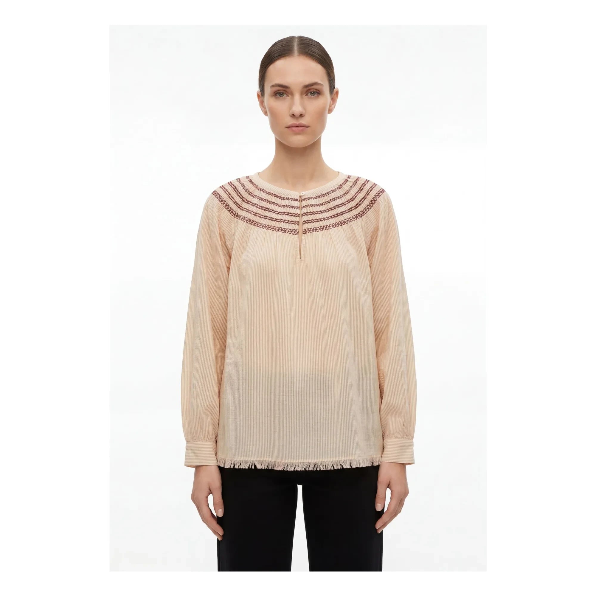 Hod - Blusa Fruncida de Algodón Orlina | Crema