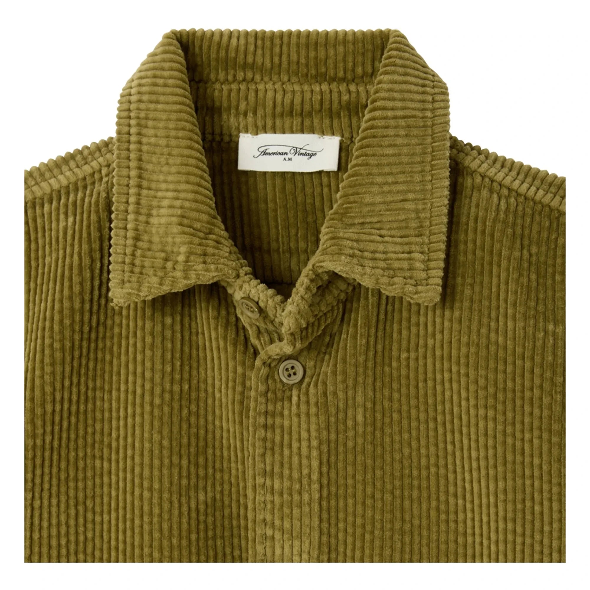 American Vintage - Camisa de Pana de Algodón Orgánico Padow | Caqui claro