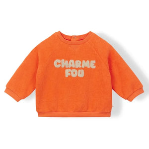 Arsène et Les Pipelettes - Sudadera "Crazy Charm" Terry | Naranja
