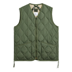 Taion - Chaleco unisex militar sin mangas con cremallera | Verde oliva