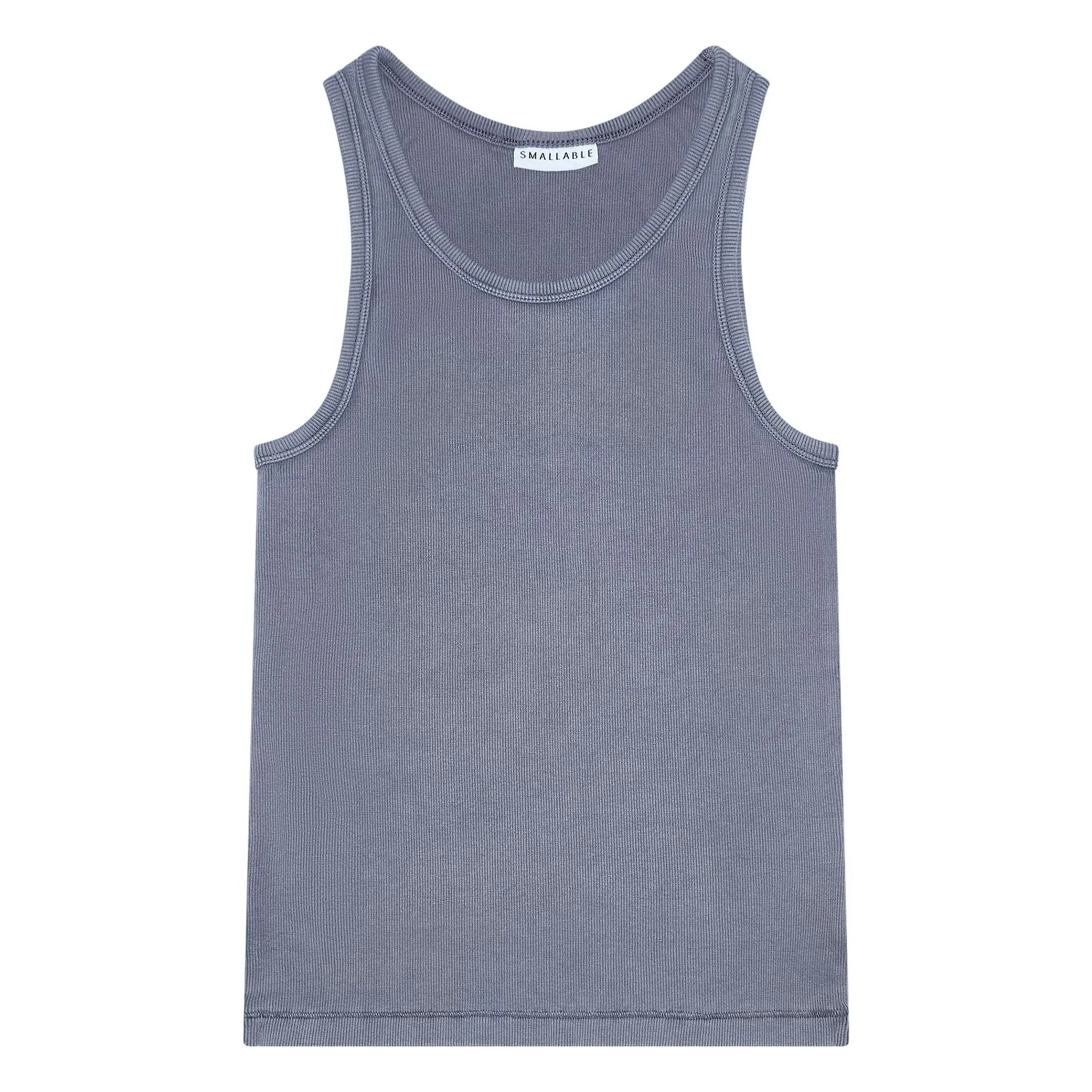 Smallable Woman - Ayla Camiseta de Tirantes Acanalada de Algodón Orgánico | Carbón