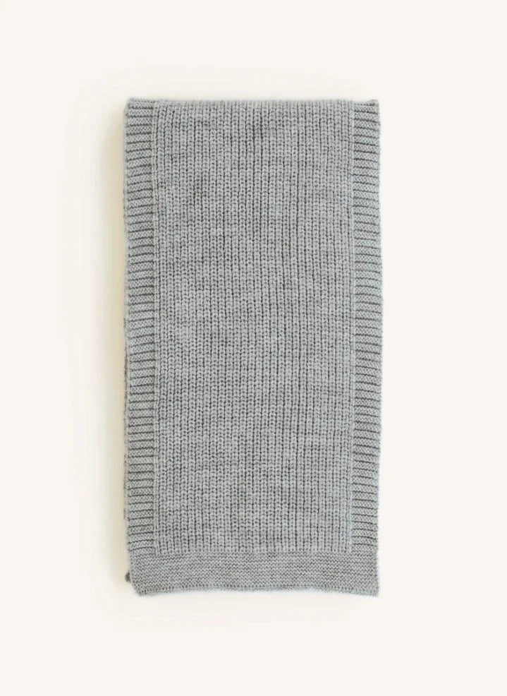 Hvid - Bufanda de lana merino Gustave | Gris