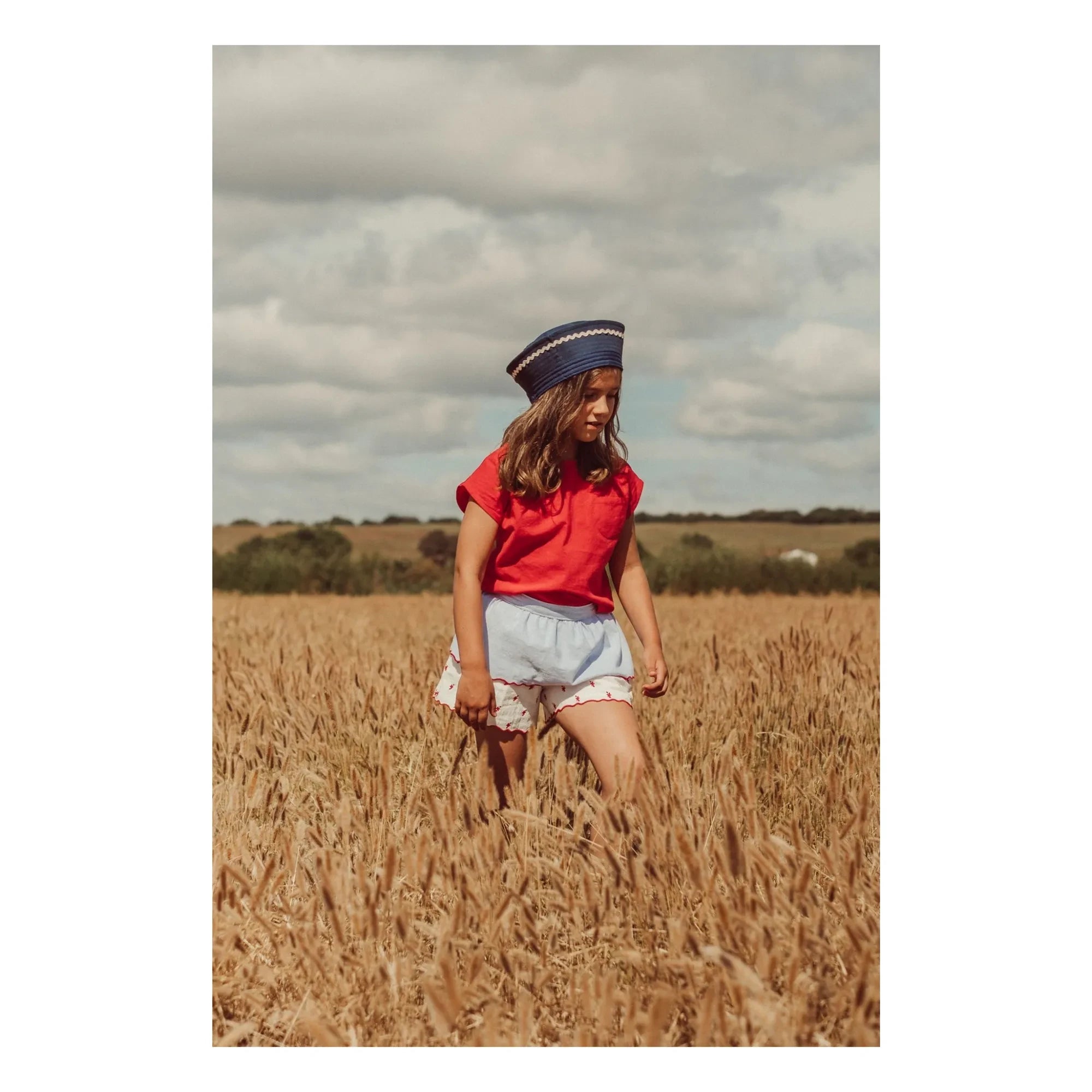 THE LiTTLE POETS - Deolinda Shorts Bordados con Flores | Blanco