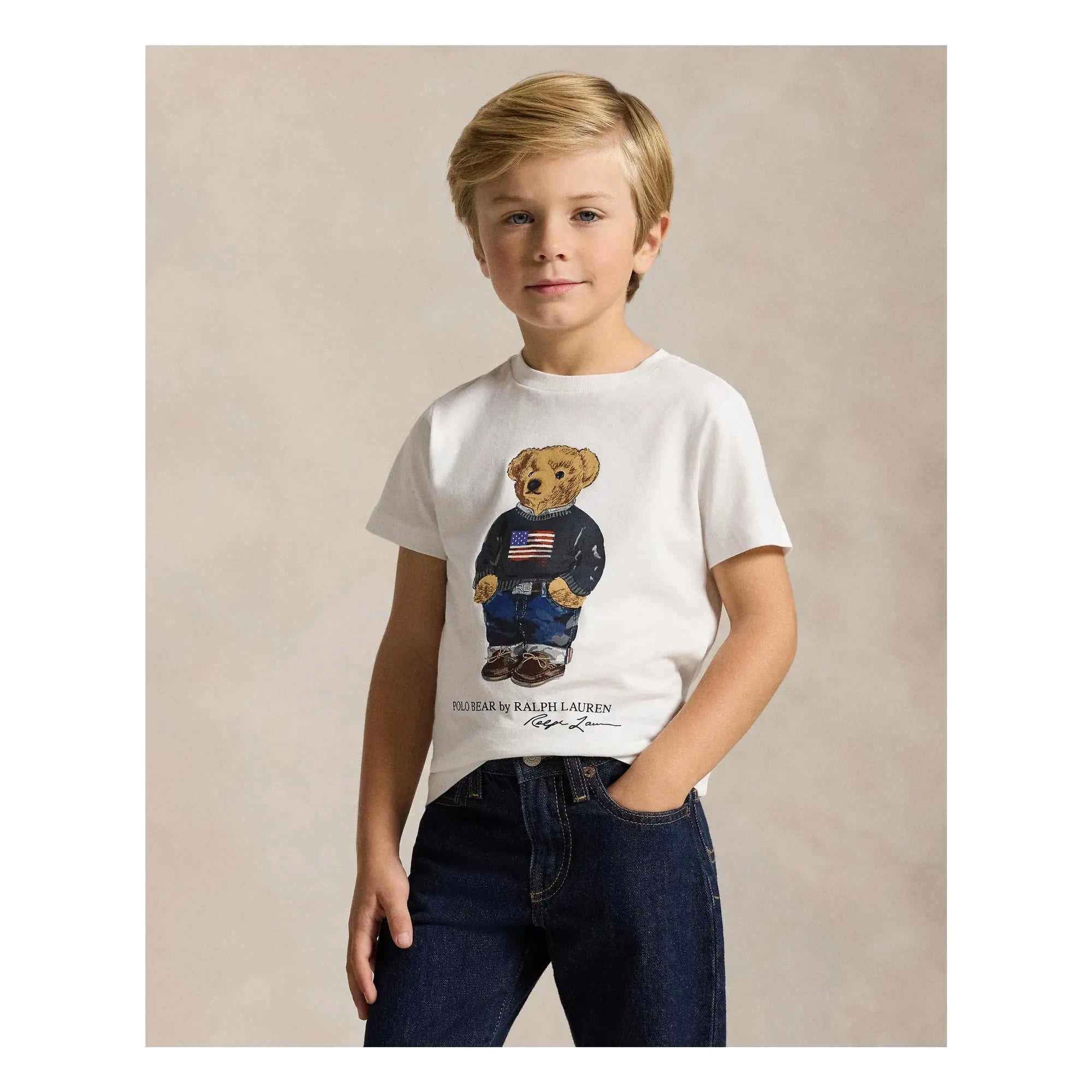 Ralph Lauren - Camiseta de punto Bear | Blanco