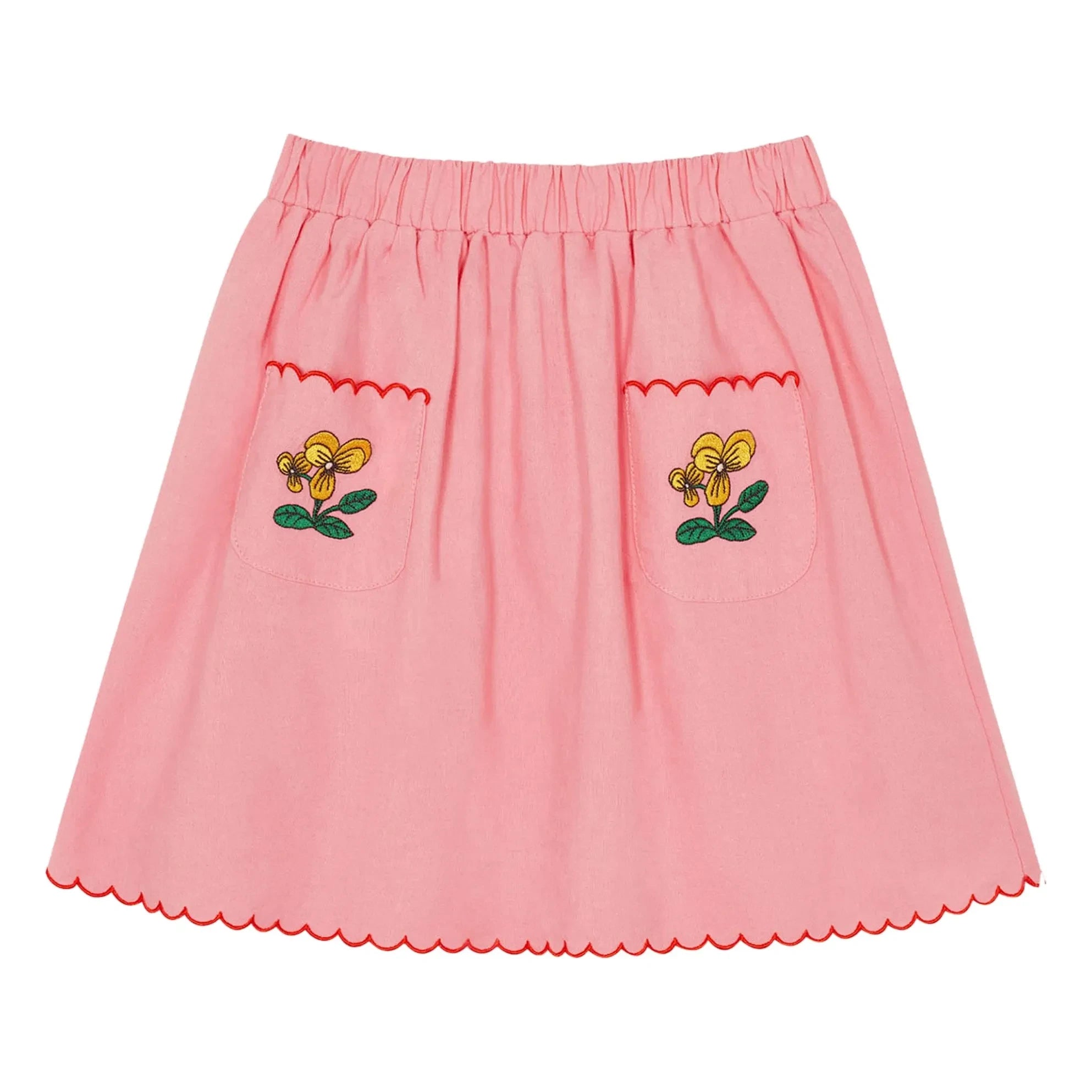 The Campamento - Falda de flores | Rosa caramelo