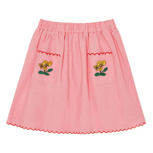 The Campamento - Falda de flores | Rosa caramelo