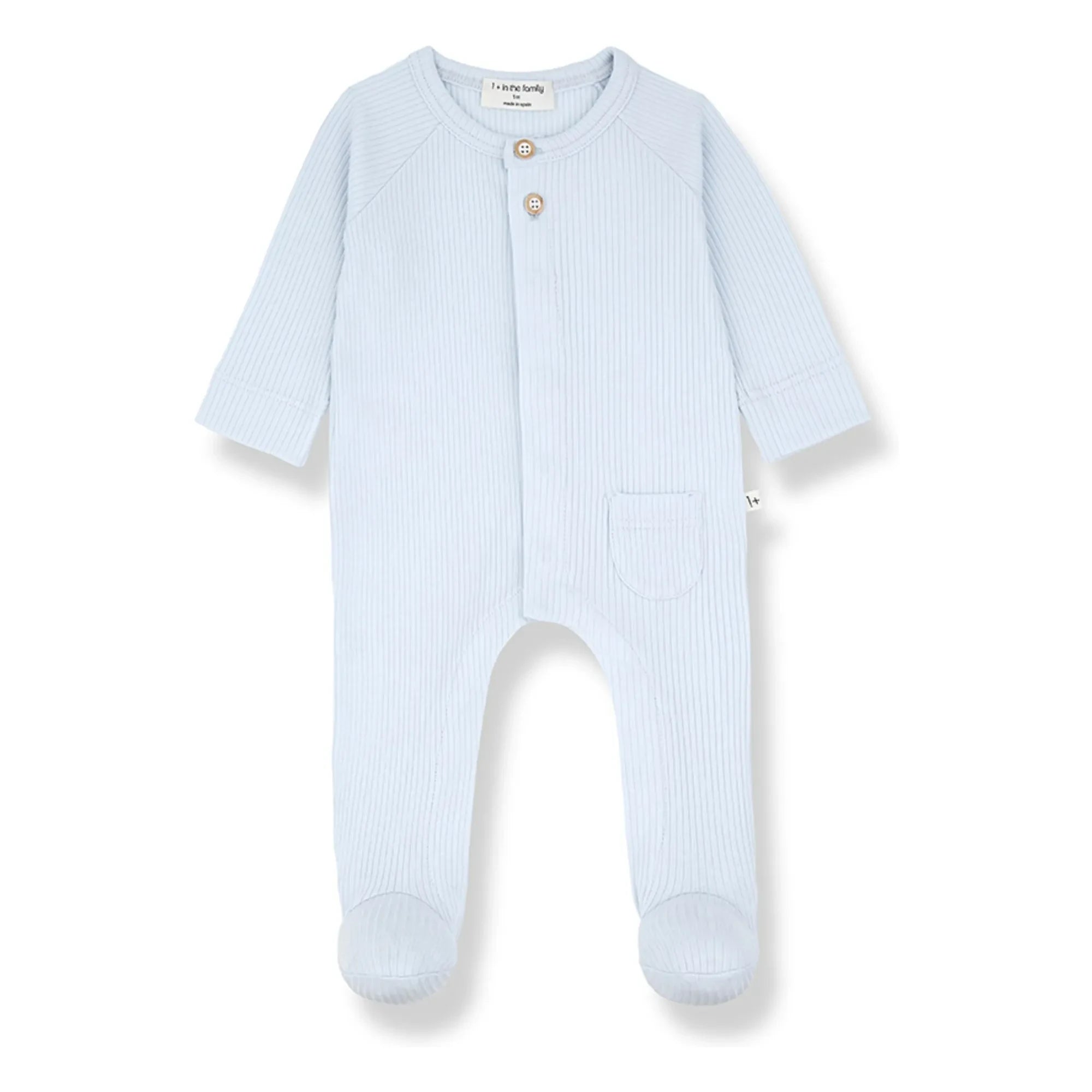 1+ en la familia - Pijama acanalado Pau | Azul claro