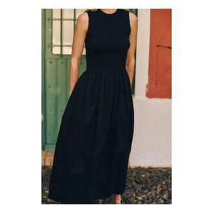 Maria de la Orden - Vestido de algodón Saint Barth | Negro