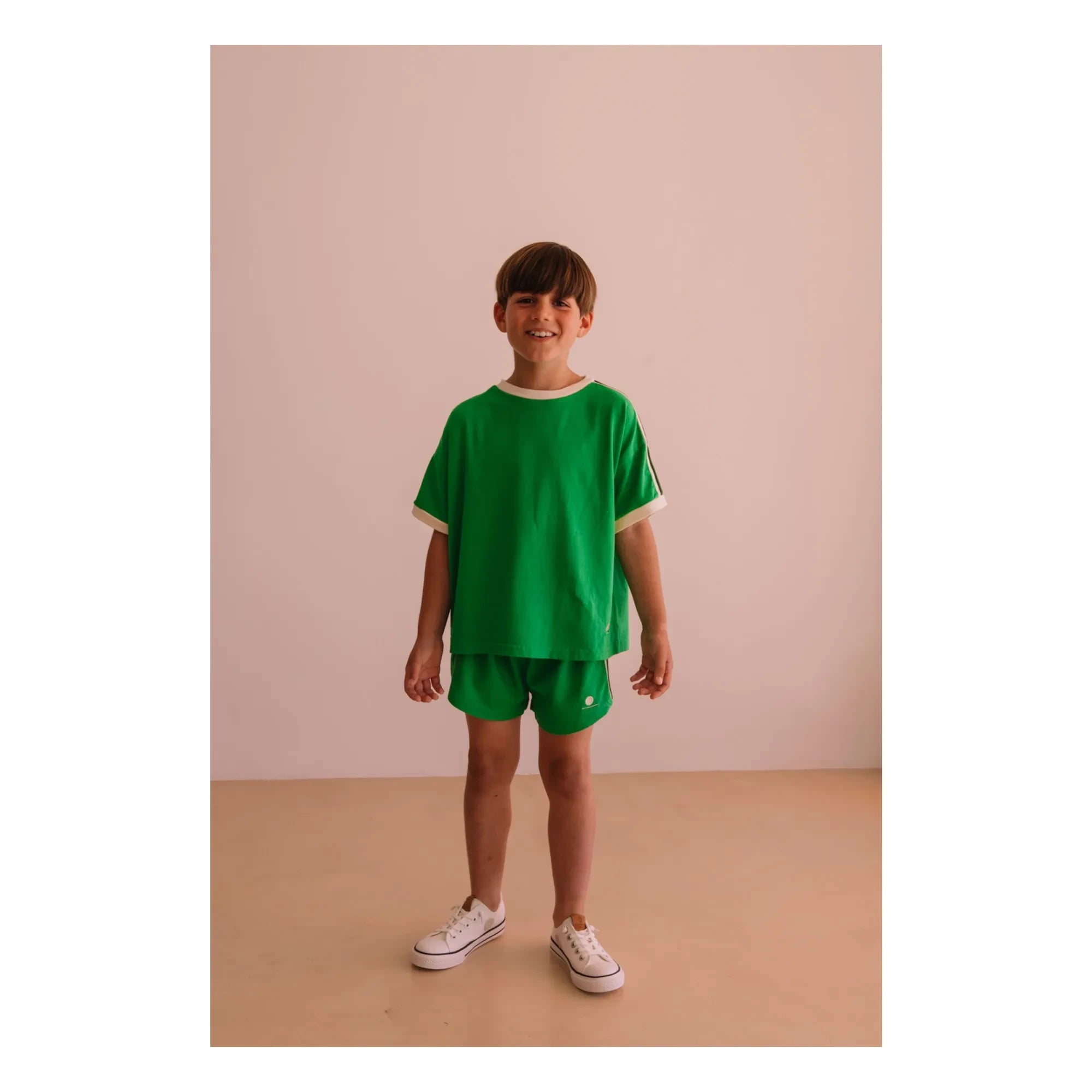 We Are Kids - Taylor Camiseta de Algodón Orgánico Contraste | Meadow Green