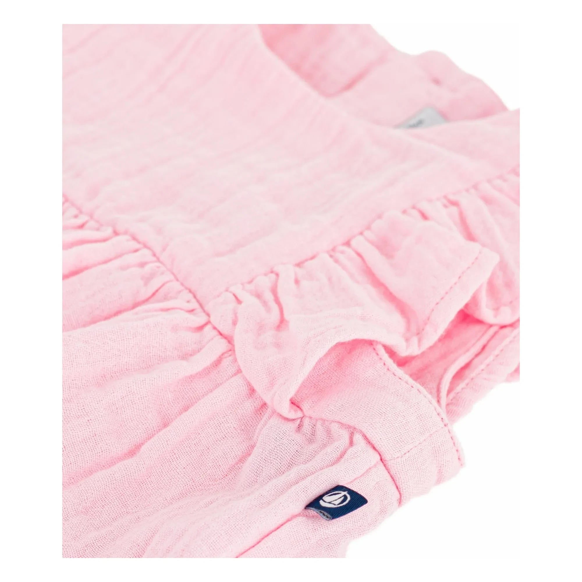 Petit Bateau - Peto de gasa de algodón orgánico liso | Rosa