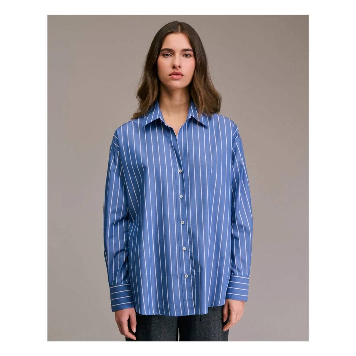 Diega - Camisa Rayada Cirilla | Azul