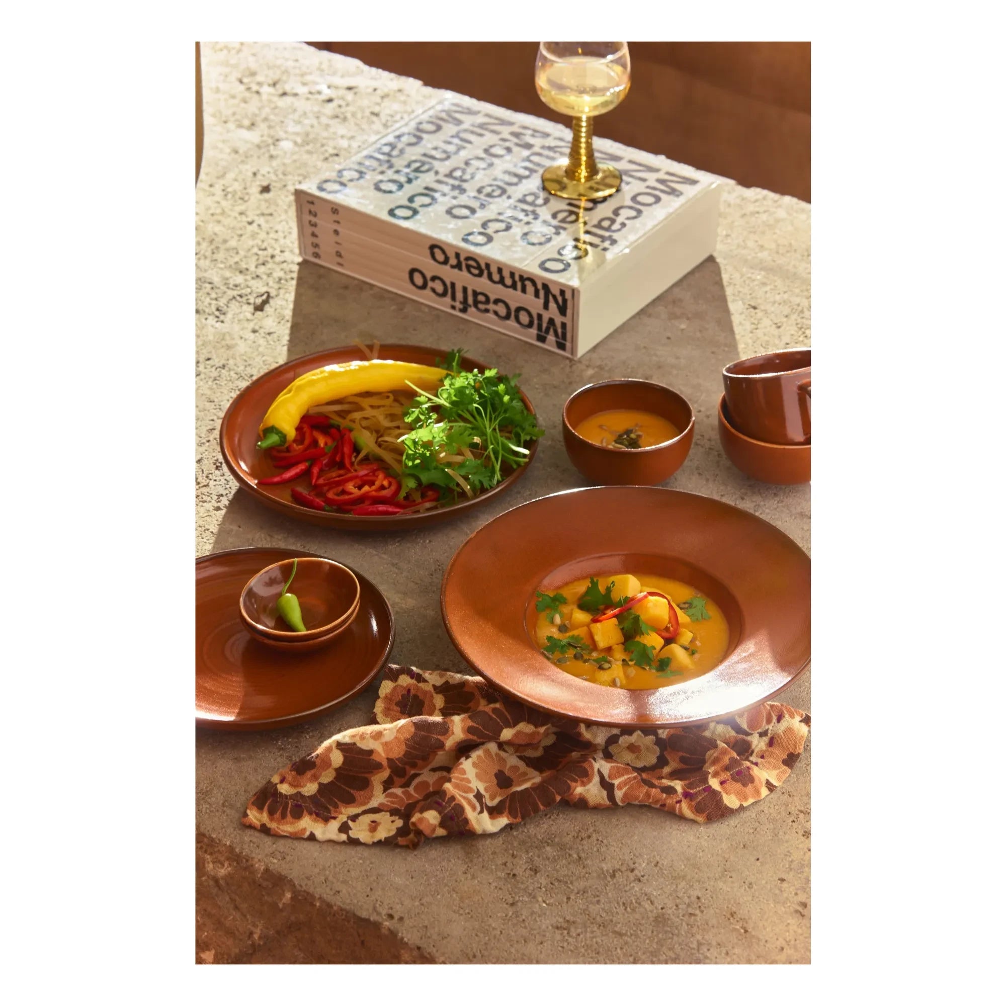 HKliving - Plato de cerámica Coupelle Chef | Terracota