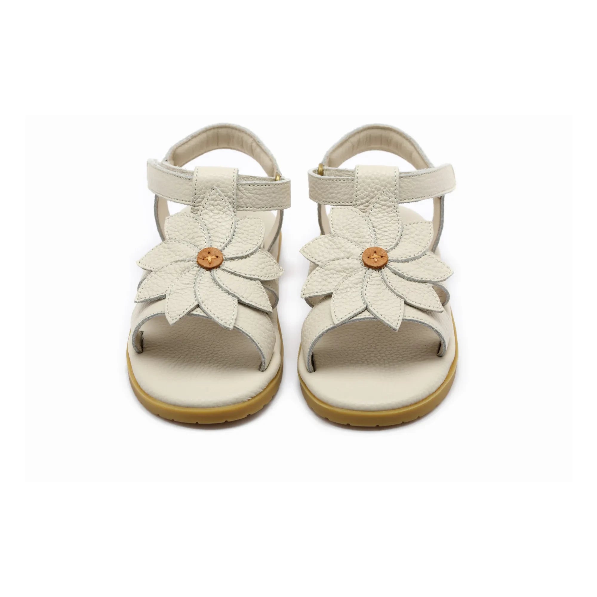 Donsje - Sandalias de piel Iles Fields Daisy | Crema