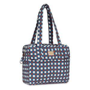 Bolso cambiador de bebé Nobodinoz Hyde Park Mozaik | Azul