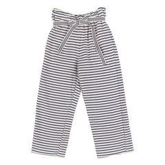 Babe & Tess - Pantalones fruncidos de rayas Teresa | Azul marino