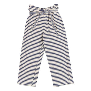 Babe & Tess - Pantalones fruncidos de rayas Teresa | Azul marino