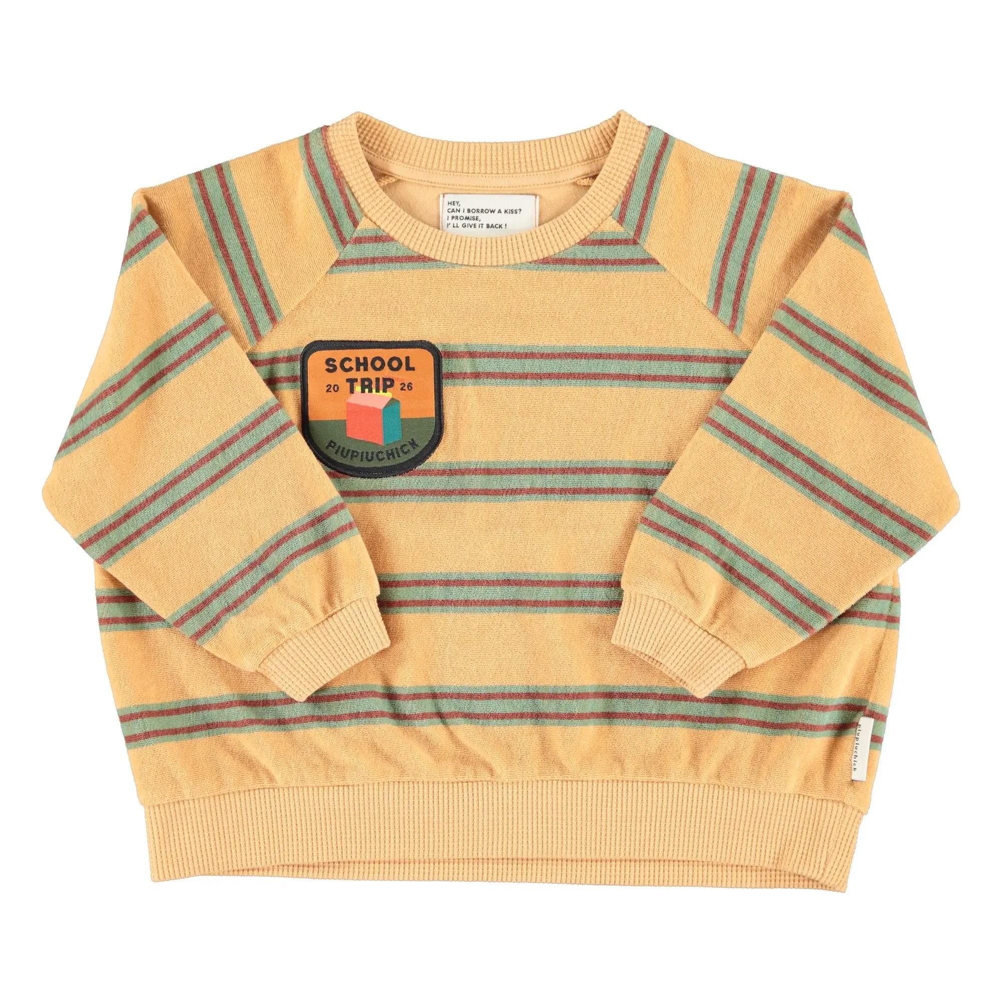 Piupiuchick - Sudadera de Algodón Orgánico a Rayas | Amarillo
