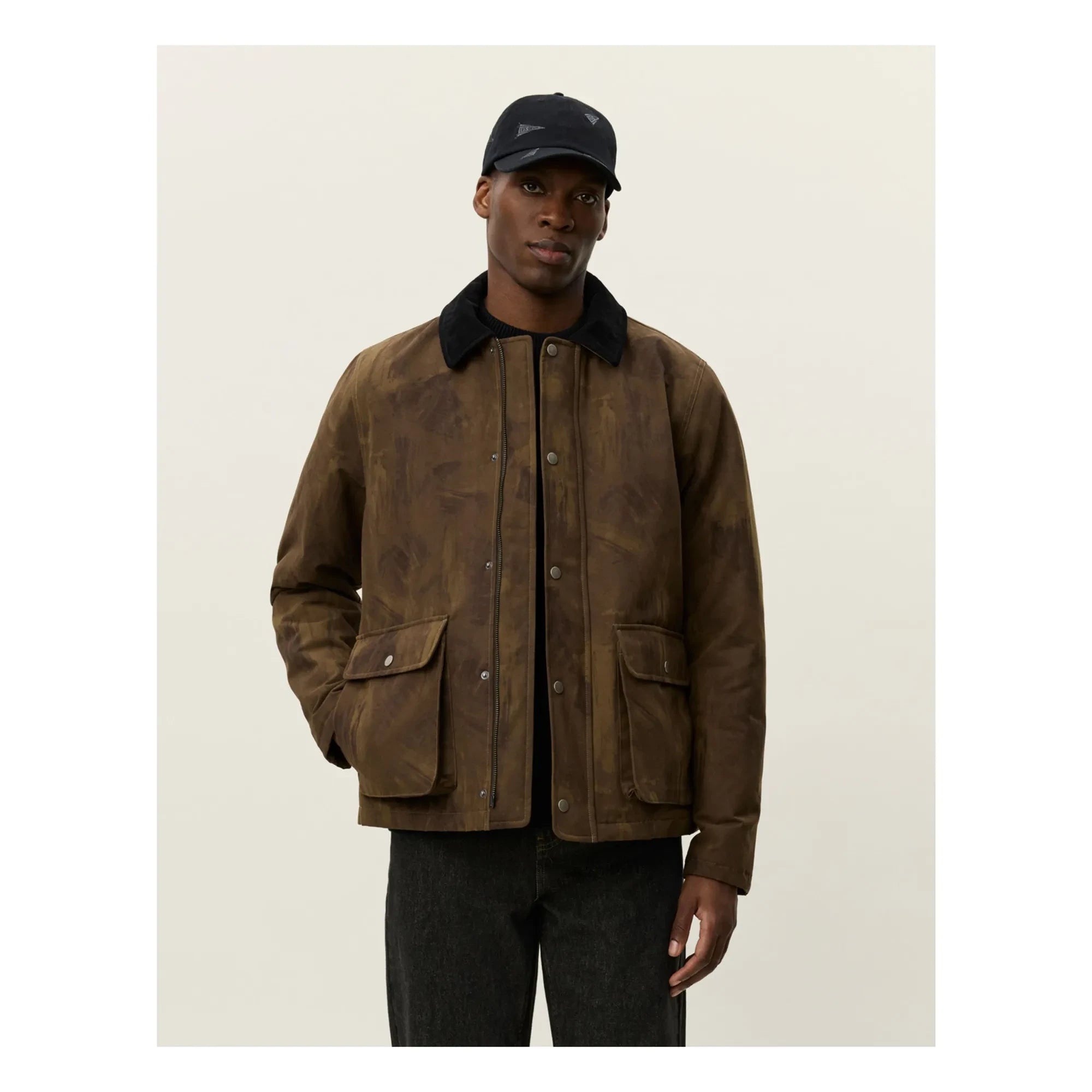 Les Deux - Chaqueta de algodón Montana AOP | Marrón