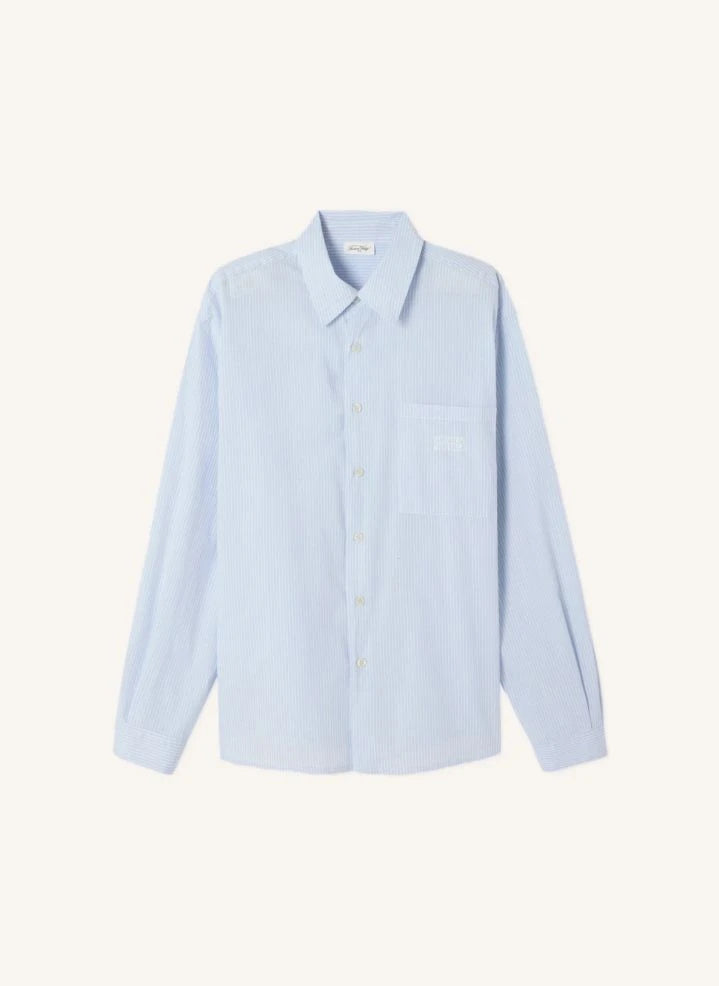 American Vintage - Camisa de algodón a rayas Elua | Azul claro