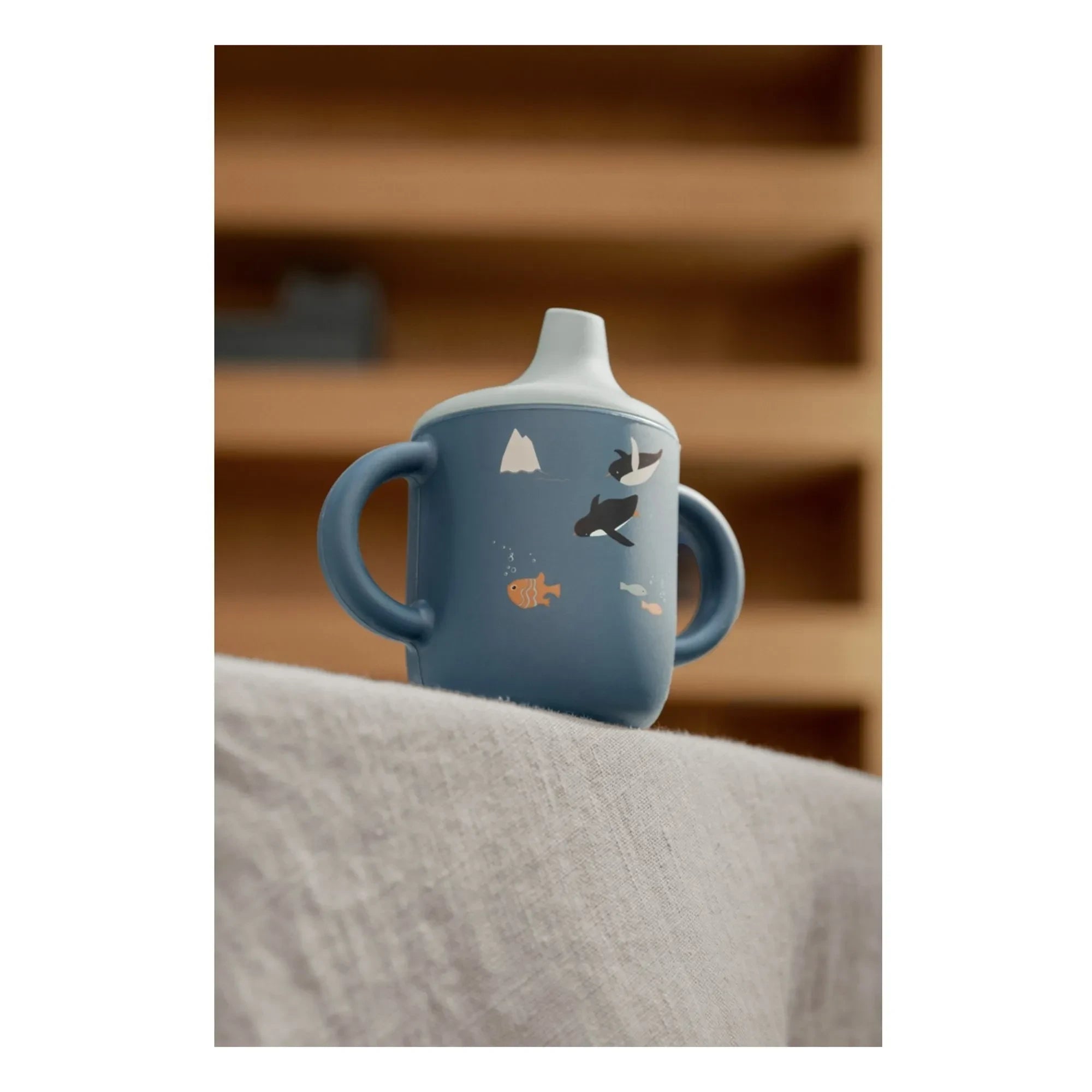 Liewood - Vaso de aprendizaje Neil de silicona | Arctic Sea/Ocean View