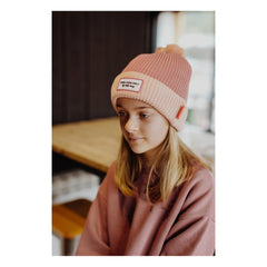 Hello Hossy - Gorro de algodón orgánico color block | Rosa
