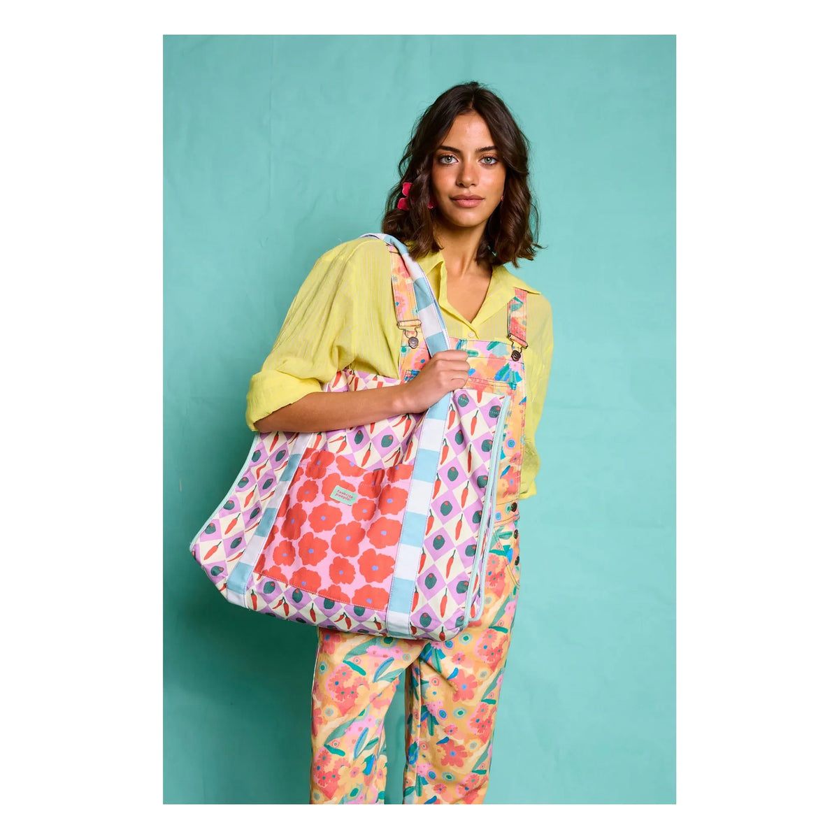 Favorite People - Bolso tote Formaggio Fleuri | Morado
