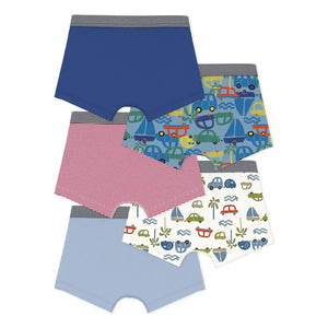 Petit Bateau - Pack de 5 Bóxers con Motivos de Coches | Azul