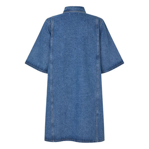 Lollys Laundry - Vestido de algodón Mola | Azul denim
