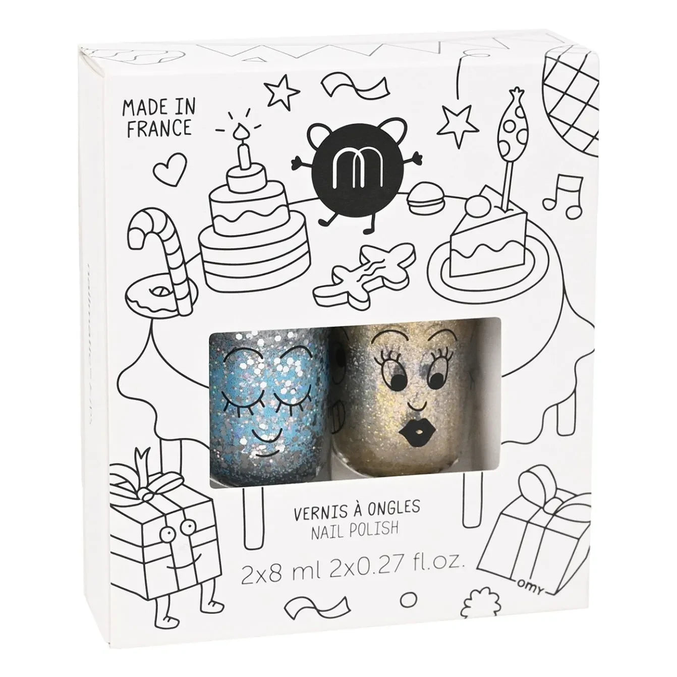 Nailmatic Kids - Dúo de esmaltes Boum | Dorado