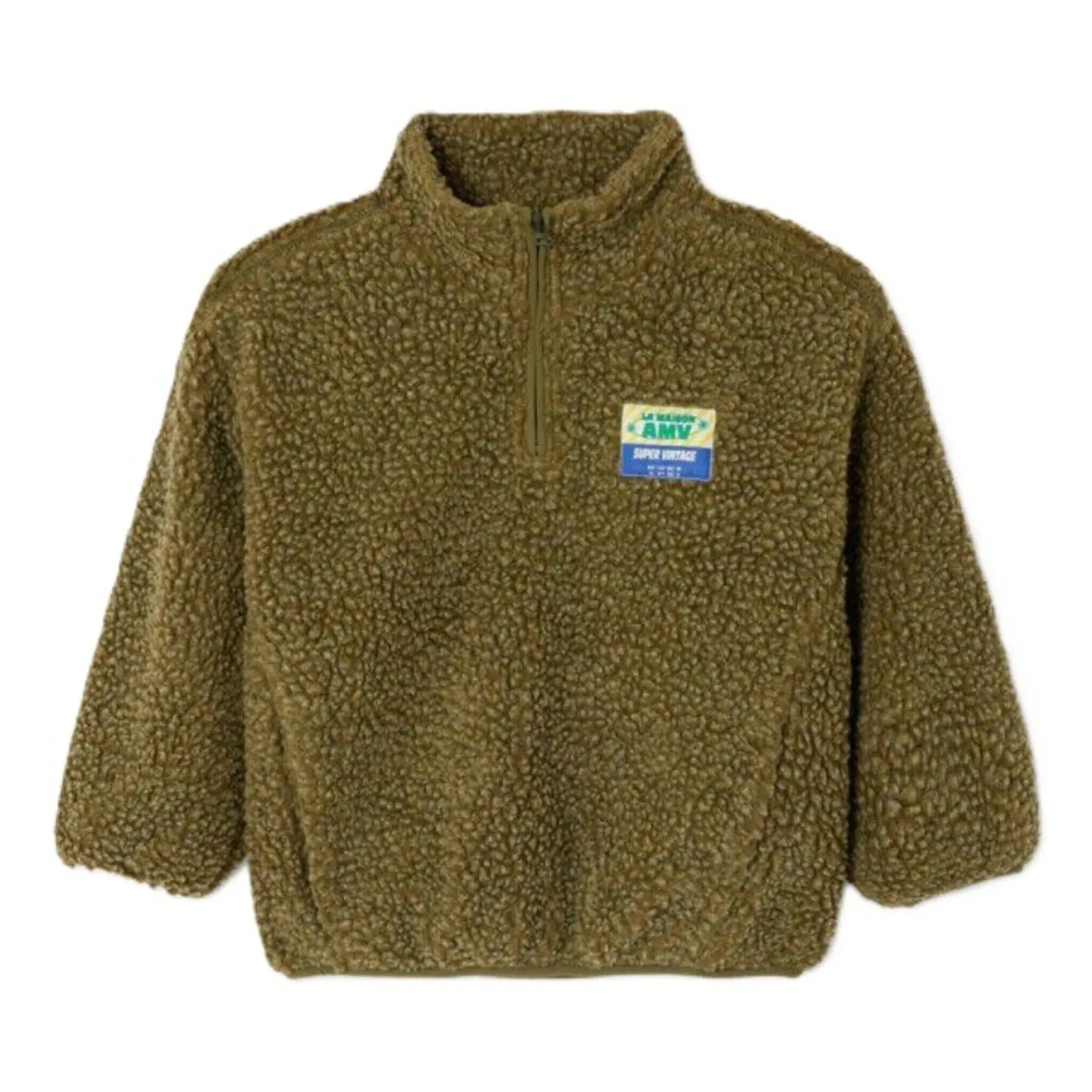 American Vintage - Sudadera con media cremallera Hoktown | Marrón caqui