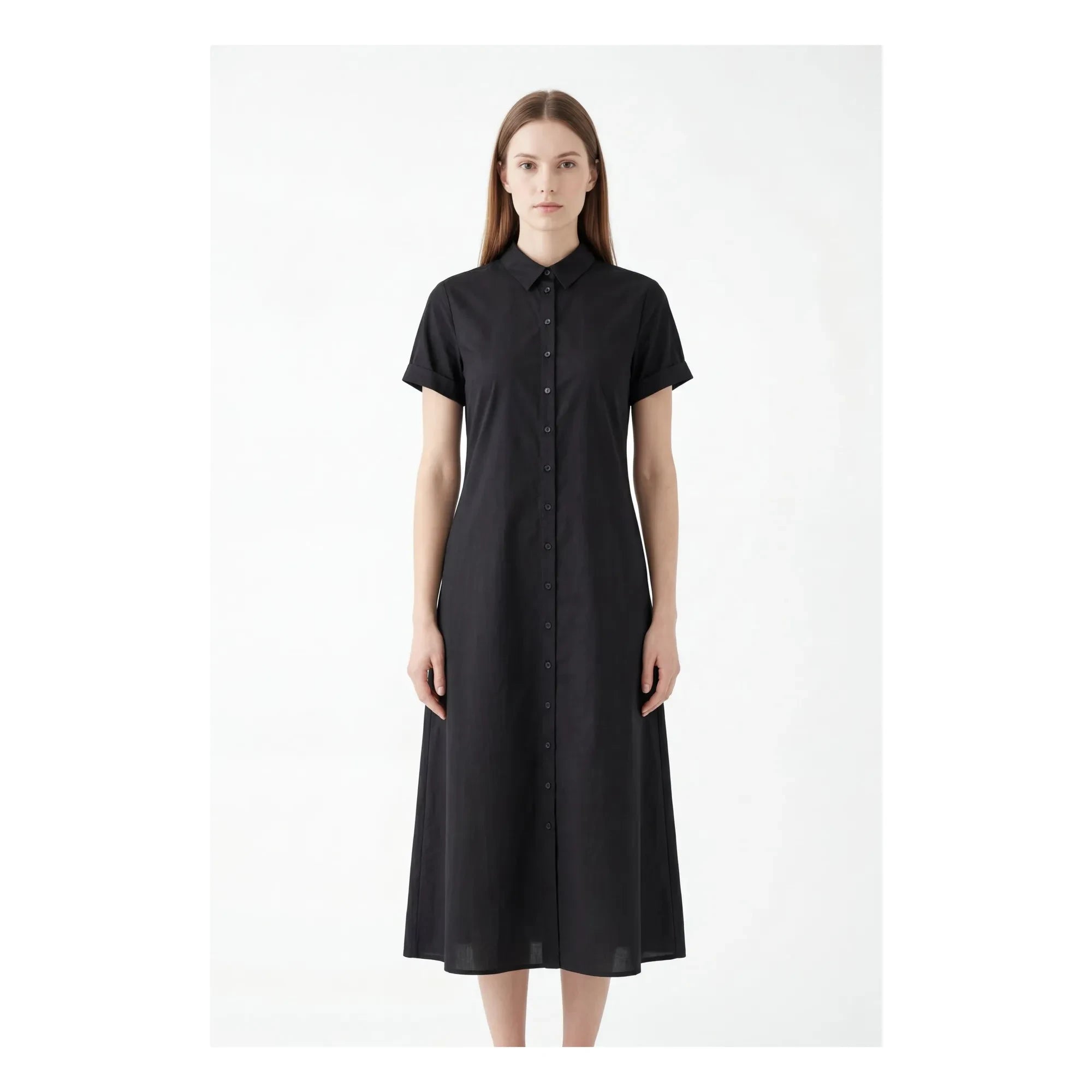 Hod - Vestido de algodón Tampa | Negro