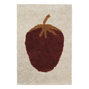 Ferm Living Kids - Alfombra de Lana con Fresa Fruiticana