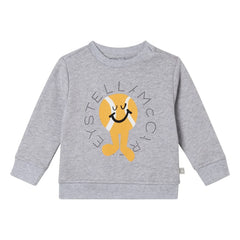 Stella McCartney Niños - Sudadera Stella Tenis Gris Jaspeado