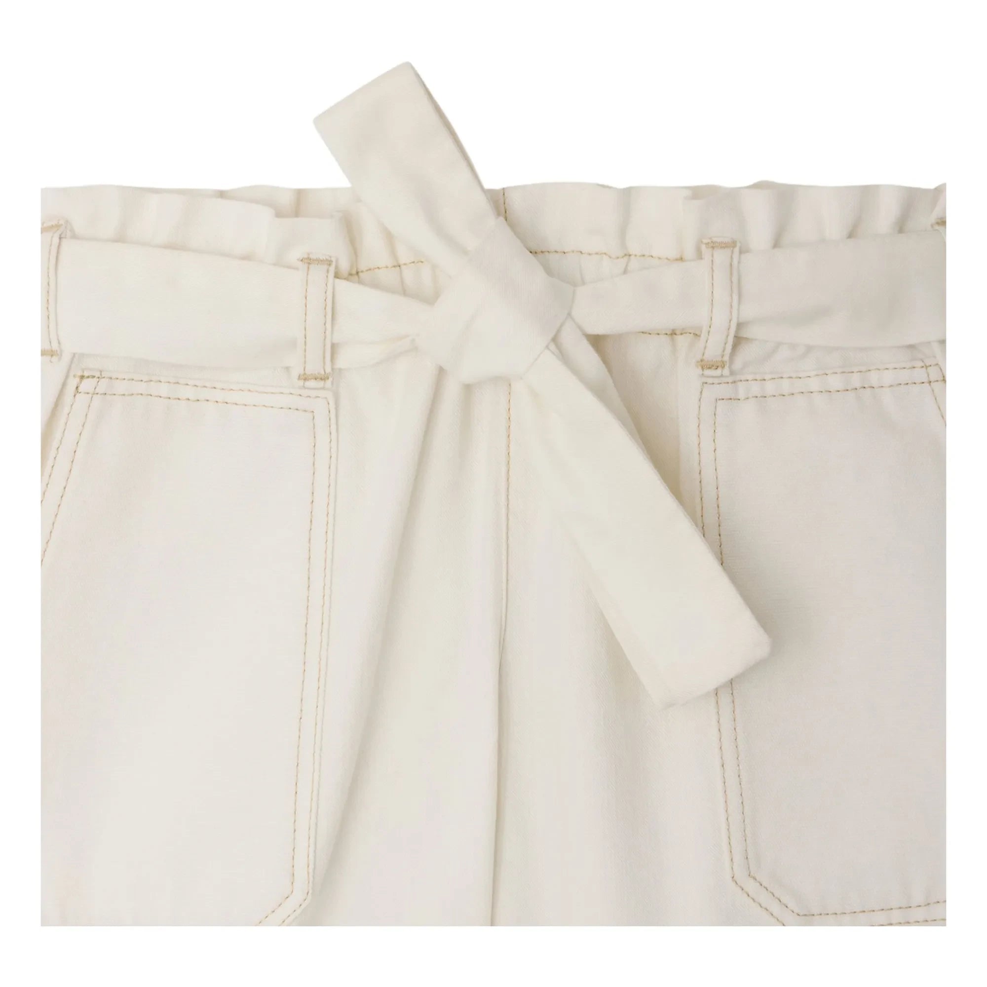 Bonpoint - Short con nudo de algodón orgánico Lorrie | Crudo