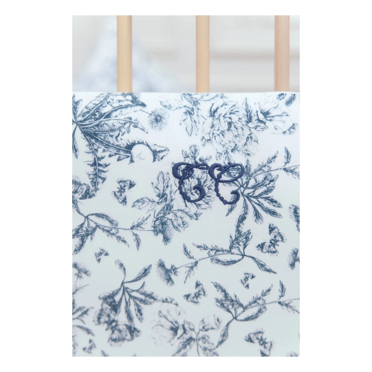Tartine et Chocolat - Protector de cuna Toile de Jouy | Azul marino